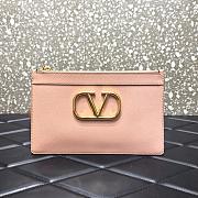 VALENTINO V LOGO POUCH POWDER PINK SIZE 25 CM - 1