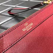 VALENTINO V LOGO POUCH BORDEAUX SIZE 25 CM - 5