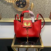 VALENTINO GARAVANI ESCAPE MEDIUM TOTE BAG RED SIZE 31 CM - 1
