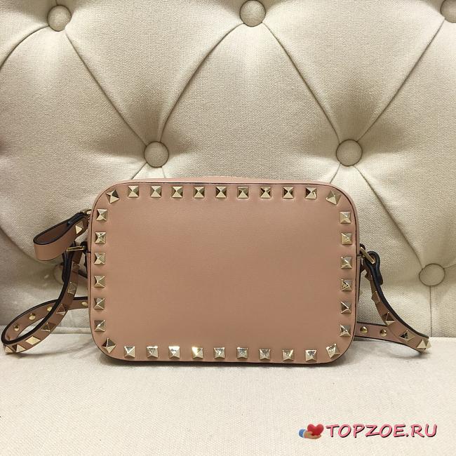 VALENTINO GARAVANI ROCKSTUD CAMERA BAG BEIGE SIZE 18 CM - 1