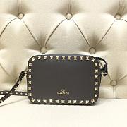  VALENTINO GARAVANI ROCKSTUD CAMERA BAG ROCK GRAY SIZE 18 CM - 5