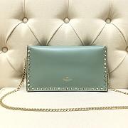 VALENTINO ROCKSTUD CLUTCH MINT GREEN SIZE 28 CM - 1