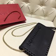 VALENTINO ROCKSTUD CLUTCH FULL BLACK SIZE 28 CM - 4