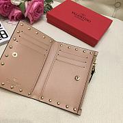 VALENTINO ROCKSTUD COIN PURSE AND CARDHOLDER DARK BEIGE SIZE 13 CM - 2