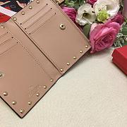 VALENTINO ROCKSTUD COIN PURSE AND CARDHOLDER DARK BEIGE SIZE 13 CM - 3