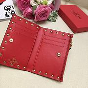 VALENTINO ROCKSTUD COIN PURSE AND CARDHOLDER RED SIZE 13 CM - 6