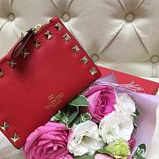 VALENTINO ROCKSTUD COIN PURSE AND CARDHOLDER RED SIZE 13 CM - 3