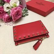 VALENTINO ROCKSTUD COIN PURSE AND CARDHOLDER RED SIZE 13 CM - 2