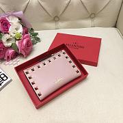 VALENTINO ROCKSTUD COIN PURSE AND CARDHOLDER POWDER PINK SIZE 13 CM - 1