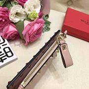VALENTINO ROCKSTUD COIN PURSE AND CARDHOLDER POWDER PINK SIZE 13 CM - 6