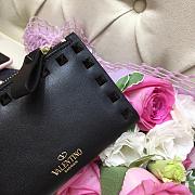 VALENTINO ROCKSTUD COIN PURSE AND CARDHOLDER FULL BLACK SIZE 13 CM - 2