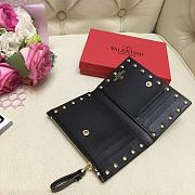 VALENTINO ROCKSTUD COIN PURSE AND CARDHOLDER FULL BLACK SIZE 13 CM - 3