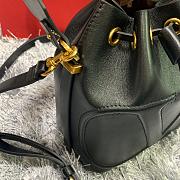 VALENTINO V LOGO LEATHER BUCKET BAG BLACK SIZE 15 CM - 4