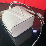 VALENTINO V LOGO LEATHER BUCKET BAG WHITE SIZE 15 CM - 6