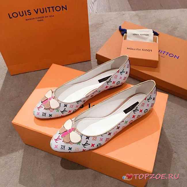 LV FLAT LADY SHOES WHITE LV-01 - 1