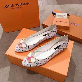 LV FLAT LADY SHOES WHITE LV-01