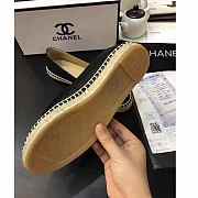 CHANEL ESPADRILLES BEIGE & BLACK FLAT C-01 - 3