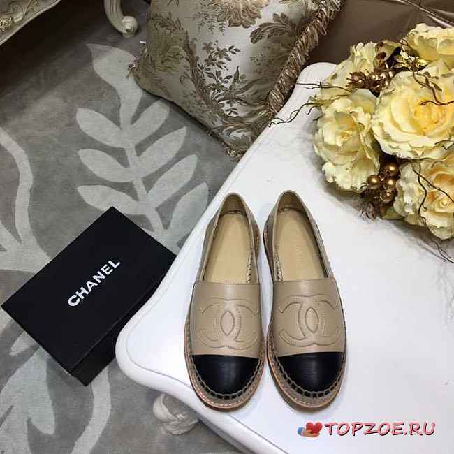  CHANEL ESPADRILLES LIGHT BEIGE FLAT C-01 - 1