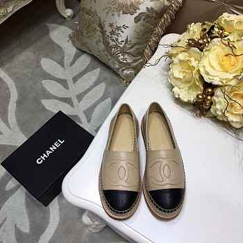 CHANEL ESPADRILLES LIGHT BEIGE FLAT C-01