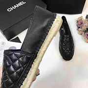 CHANEL LAMBSKIN FLAT BLACK C-01 - 6