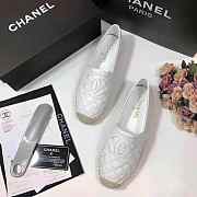 CHANEL LAMBSKIN FLAT WHITE C-01 - 6