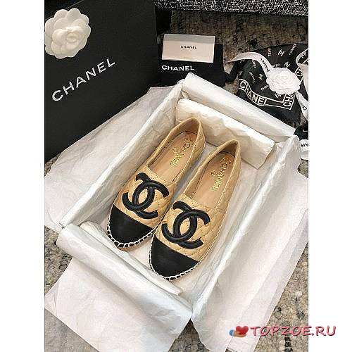 CHANEL FLAT BLACK & BEIGE C-01 - 1