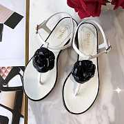 CHANEL CAMELLIA SANDALS WHITE C-02 - 1