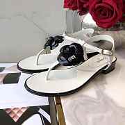 CHANEL CAMELLIA SANDALS WHITE C-02 - 3