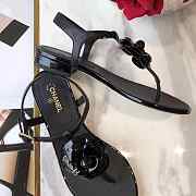 CHANEL CAMELLIA SANDALS BLACK C-02 - 6