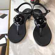 CHANEL CAMELLIA SANDALS BLACK C-02 - 4