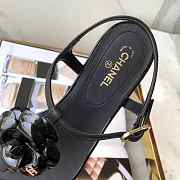 CHANEL CAMELLIA SANDALS BLACK C-02 - 2