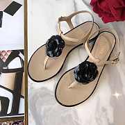 CHANEL CAMELLIA SANDALS BEIGE C-02 - 1