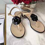 CHANEL CAMELLIA SANDALS BEIGE C-02 - 5