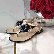 CHANEL CAMELLIA SANDALS BEIGE C-02 - 4