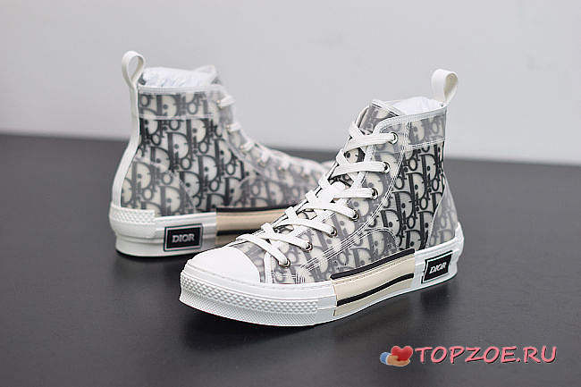 DIOR HIGH-TOP OBLIQUE CANVAS SNEAKERS D-06 - 1
