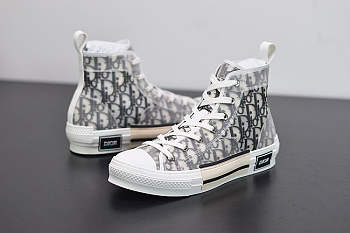 DIOR HIGH-TOP OBLIQUE CANVAS SNEAKERS D-06