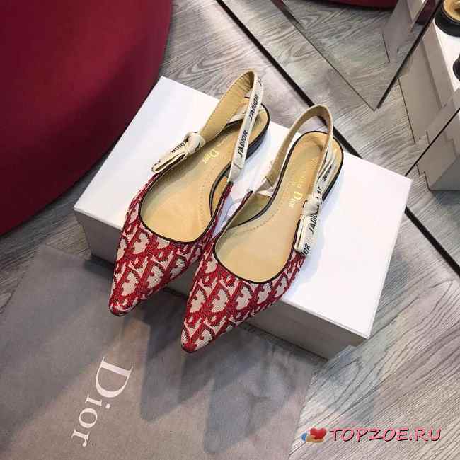 DIOR 19SS CD RED FLAT SHOES D-09 - 1