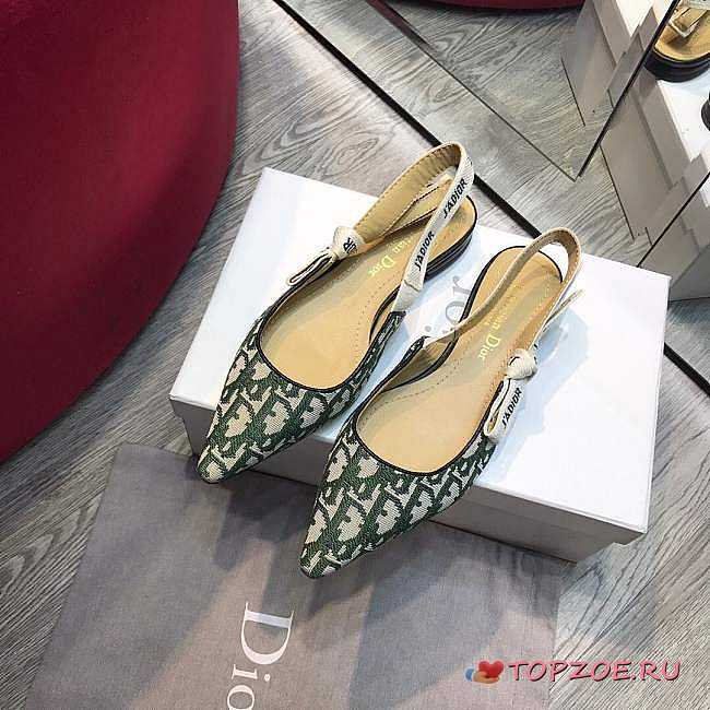 DIOR 19SS CD GRENN FLAT SHOES D-09 - 1