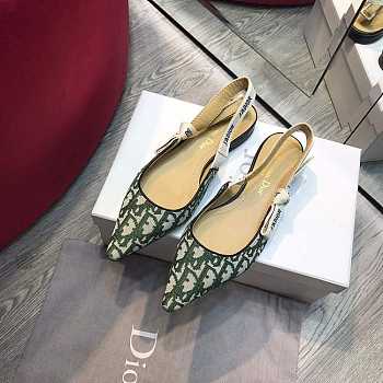 DIOR 19SS CD GRENN FLAT SHOES D-09