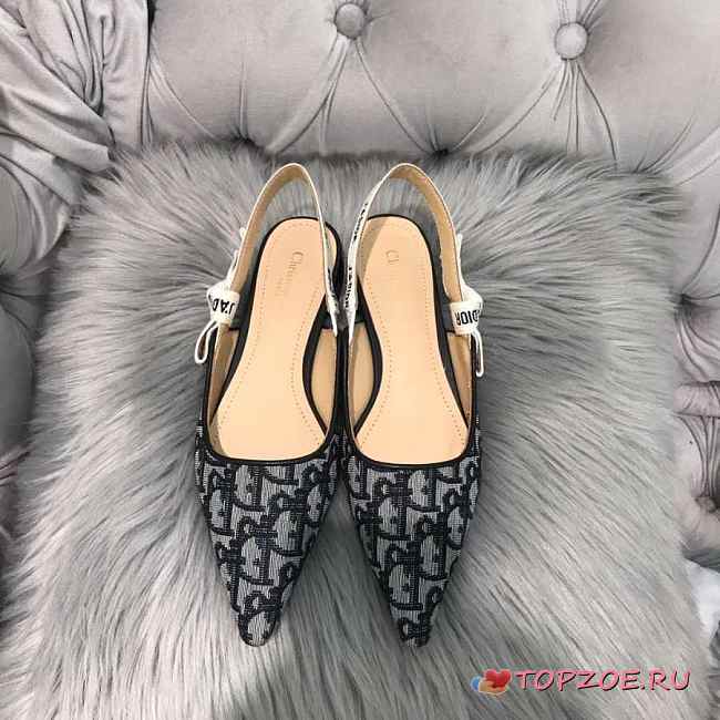 DIOR 19SS CD BLACK FLAT SHOES D-09 - 1