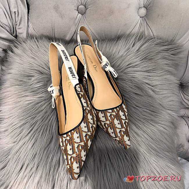 DIOR 19SS CD YELLOW MID HEEL D-10 - 1