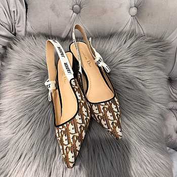 DIOR 19SS CD YELLOW MID HEEL D-10