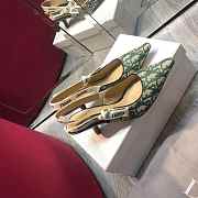 DIOR 19SS CD GREEN MID HEEL D-10 - 5