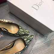 DIOR 19SS CD GREEN MID HEEL D-10 - 4
