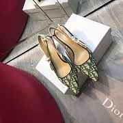 DIOR 19SS CD GREEN MID HEEL D-10 - 3