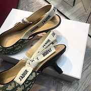 DIOR 19SS CD GREEN MID HEEL D-10 - 2