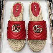 GUCCI LEATHER ESPADRILLE SLIPPERS G-01 - 4