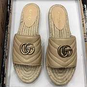 GUCCI LEATHER ESPADRILLE SLIPPERS G-01 - 3