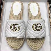 GUCCI LEATHER ESPADRILLE SLIPPERS G-01 - 2