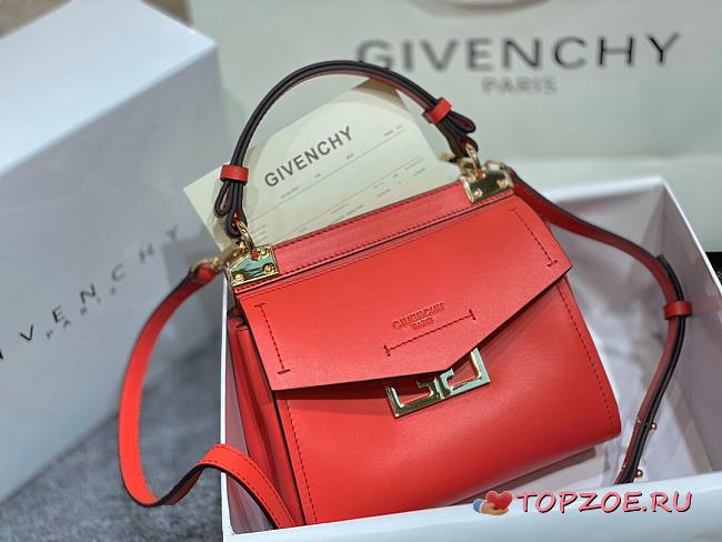 GIVENCHY MINI MYSTIC BAG RED BB50C3B0LG SIZE 20 CM - 1